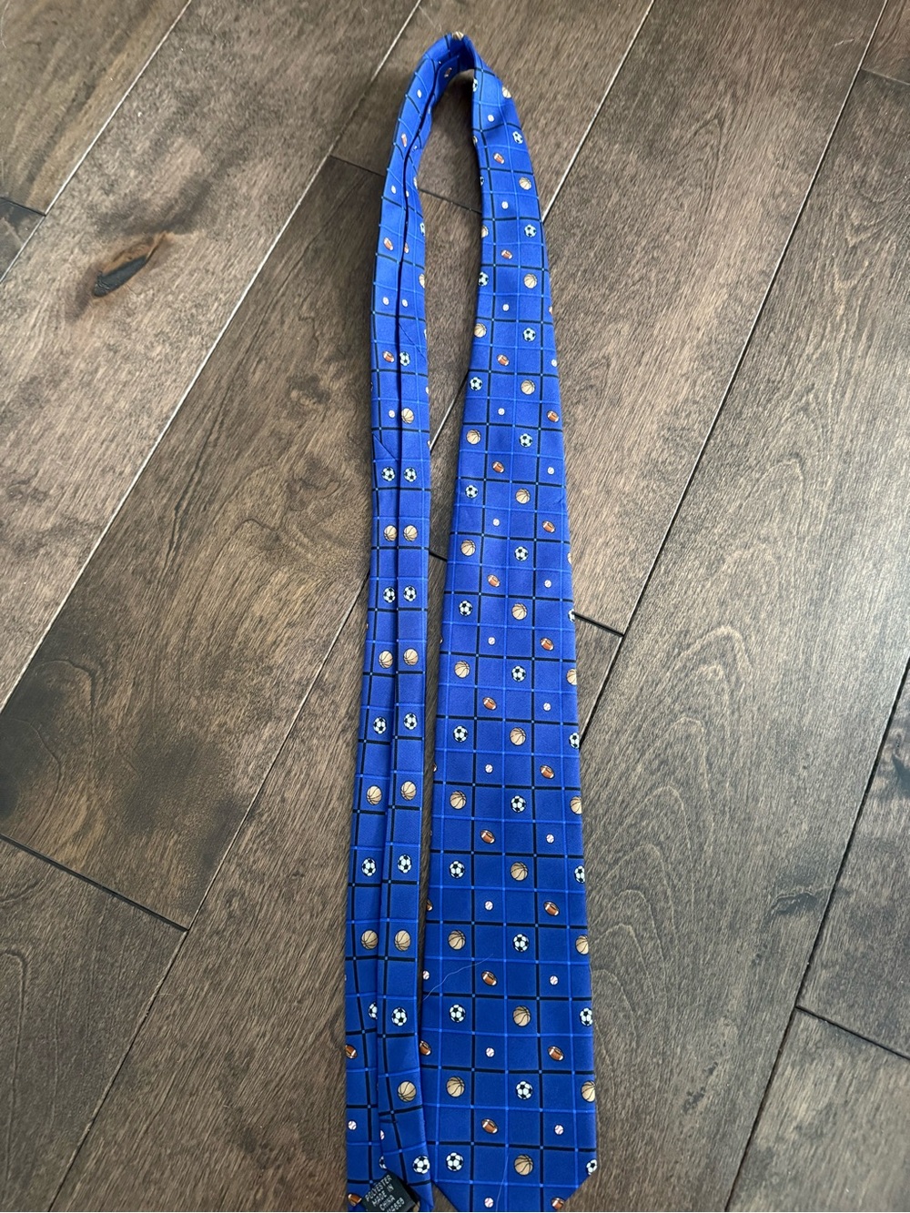 Classic Blue Patterned Men's Tie with Sports